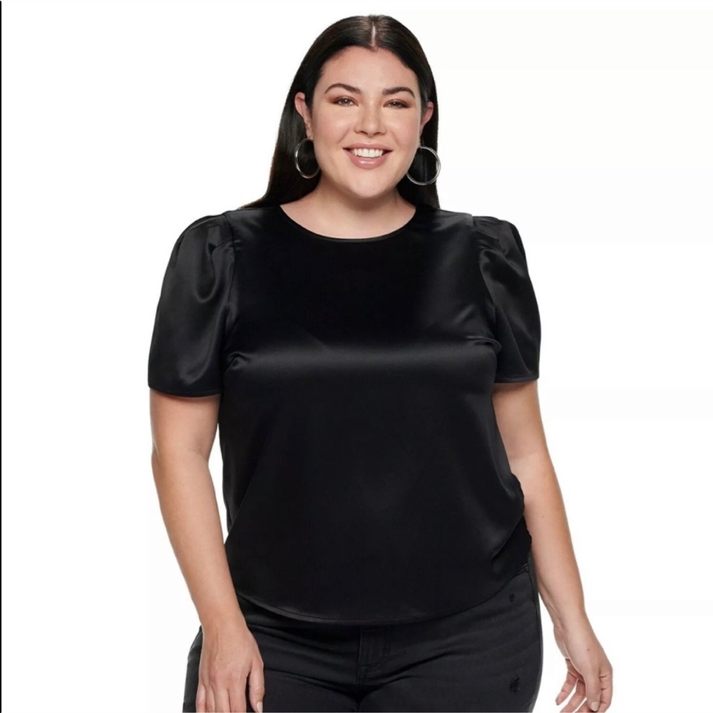 Apt. 9 black satin blouse